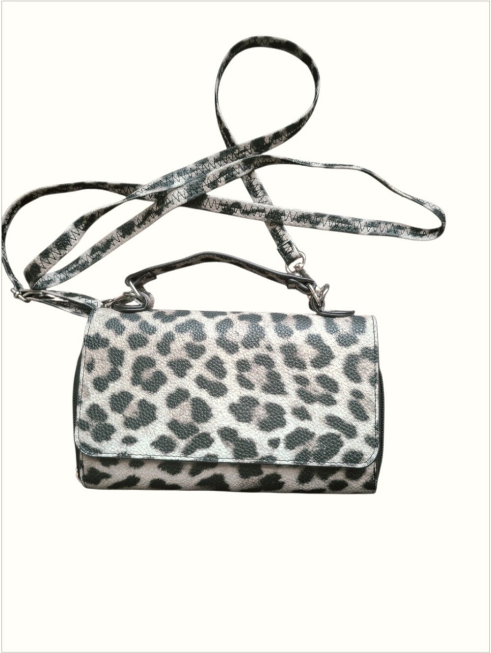 Leopard Print Organization Crossbody Bag